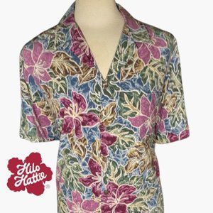 MEN'S AUTHENTIC HILO HATTIE HAWAIIAN CASUAL - EUC